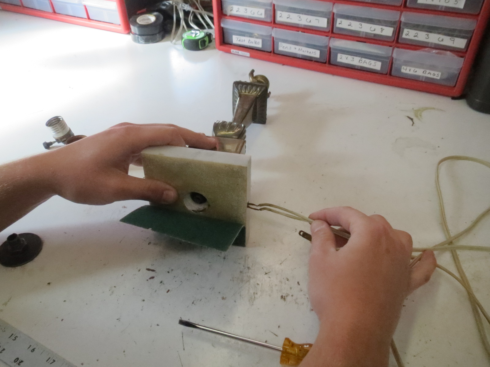 Lamp Parts and Repair | Lamp Doctor: Simple Cord Replacement on Table Lamp