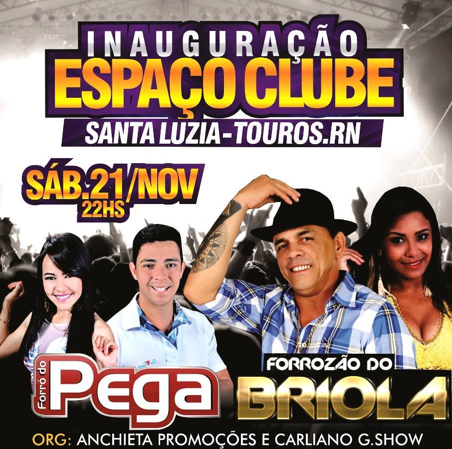 Santa Luzia/RN Notícias Vem ai Sábado (21) Grande inauguração do