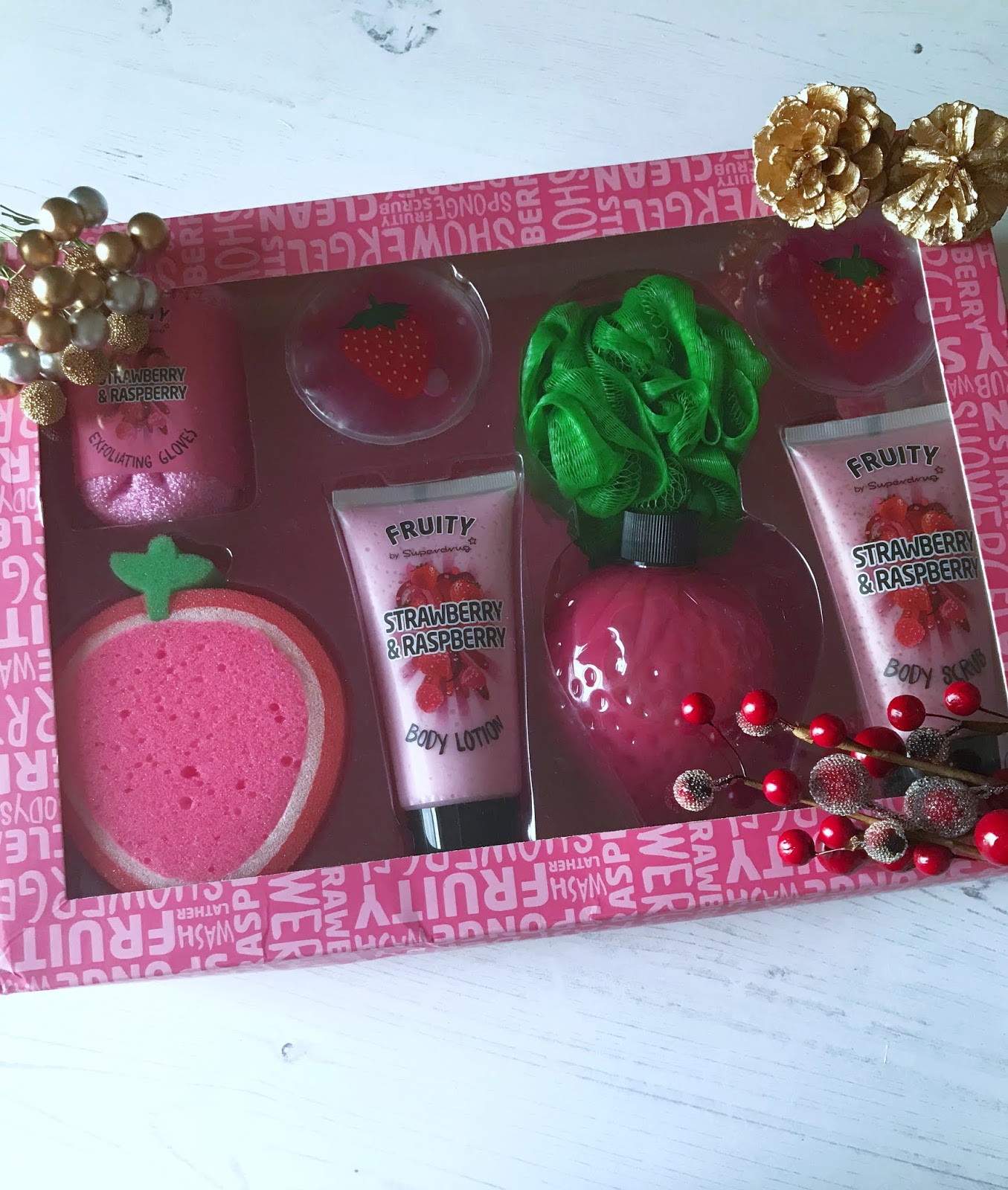 Superdrug Fruity Strawberry And Raspberry bath And Body Set Mammaful