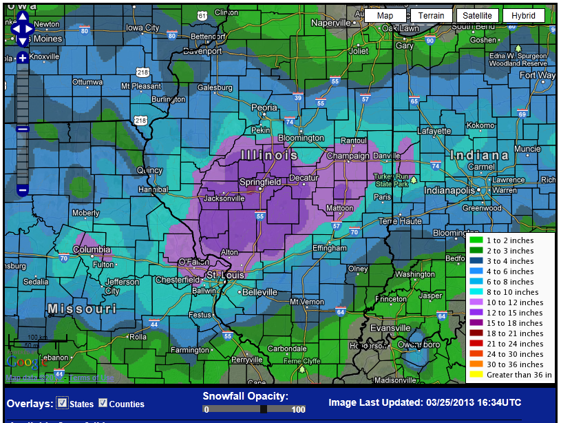 CapitalClimate: Snowbound Sunday in Springfield: All-Time Daily Snowfall Record; St. Louis Also ...