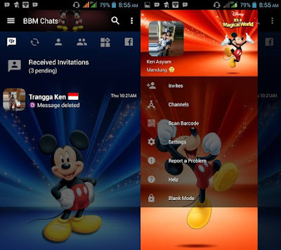 BBM Mod v3.2.5.12 Mickey Mouse APK BBM Mod v3.2.5.12 Mickey Mouse APK