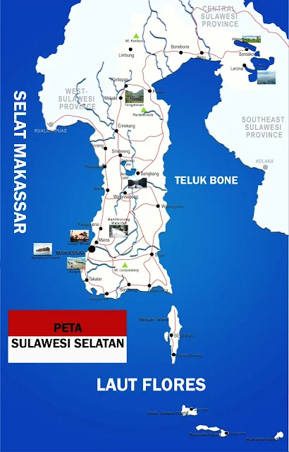 Gambar Peta Sulawesi Selatan Lengkap