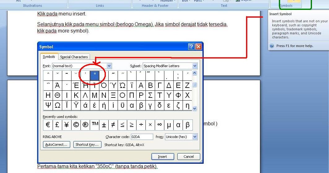 4 Cara Membuat Simbol Derajat di Microsoft Word - Tutorial Gadget