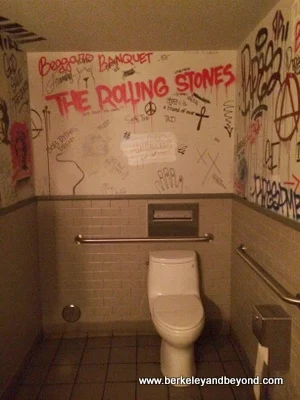 speakeasy bathroom a la Rolling Stones at The Cavalier restaurant in San Francisco