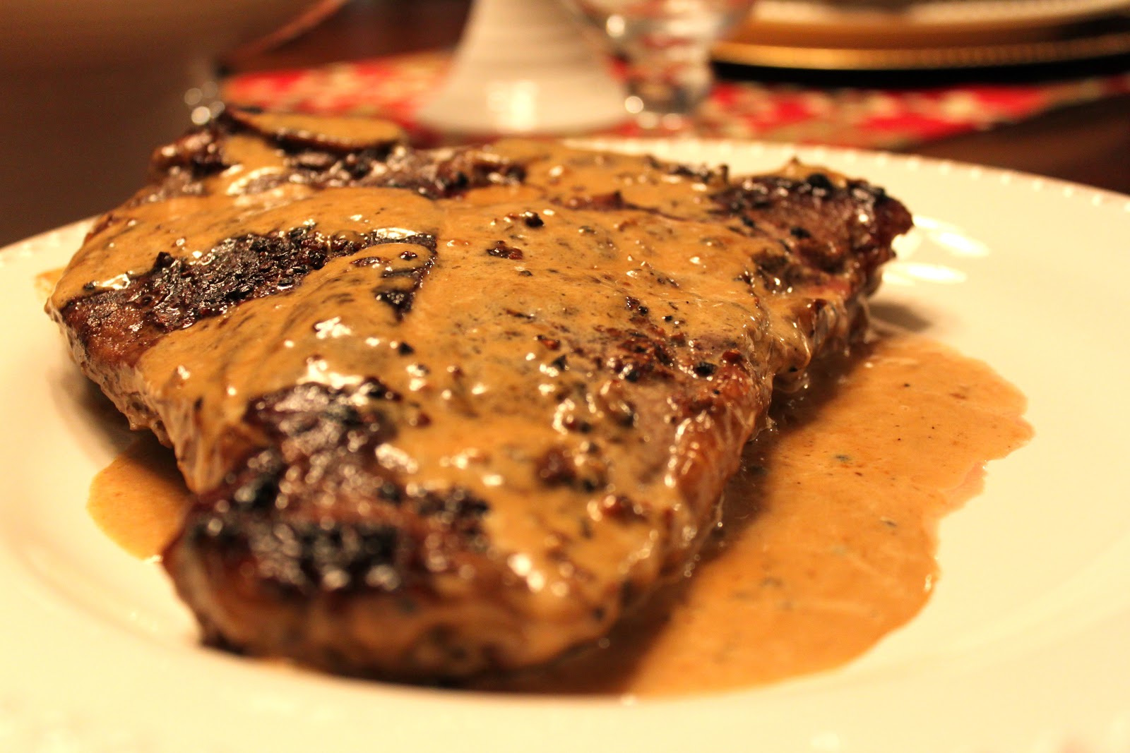 Explore Love Eat: Steak au Poivre with Cognac Sauce