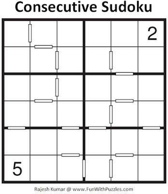 Consecutive Sudoku Puzzle (Sudoku for Kids #2)