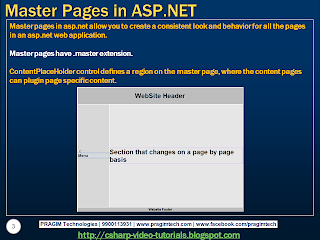 Sql server, .net and c# video tutorial: Part 147 - Master pages in asp.net
