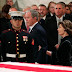 In Capitol, Bush remembered as 'great man' and 'gentle soul.Bush's casket atop the Lincoln Catafalque, first used for Abraham Lincoln's 1865 funeral