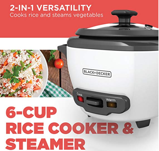 BLACK+DECKER Rice Cooker and Food Steamer.