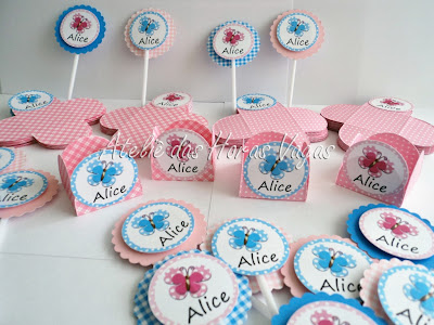 topper cupcake forminha doces borboleta personalizado scrap