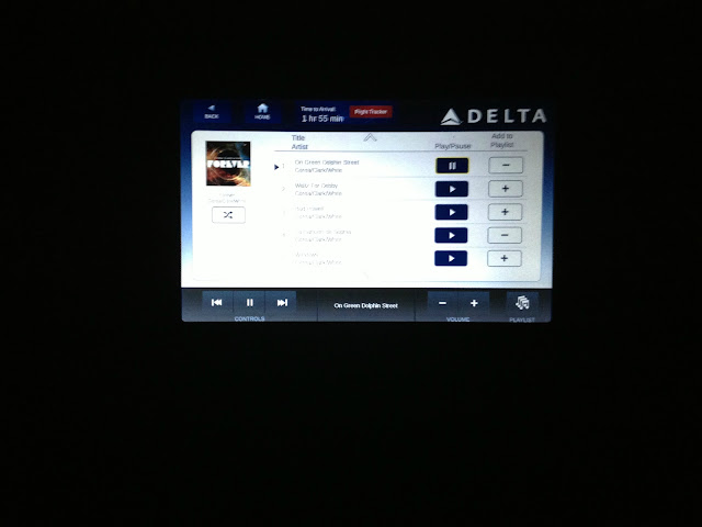 Listening to a Jazz Tune in Business Class on Delta Airlines, "On Green Dolphin Street" by Return To Forever