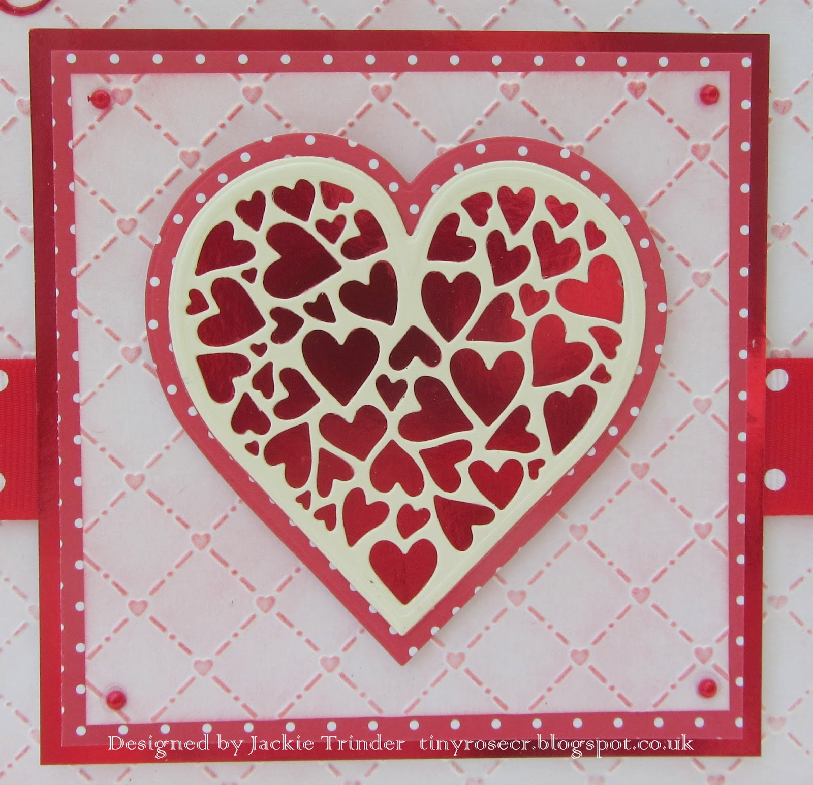 Tinyrose's Craft Room Ruby Wedding Anniversary Card