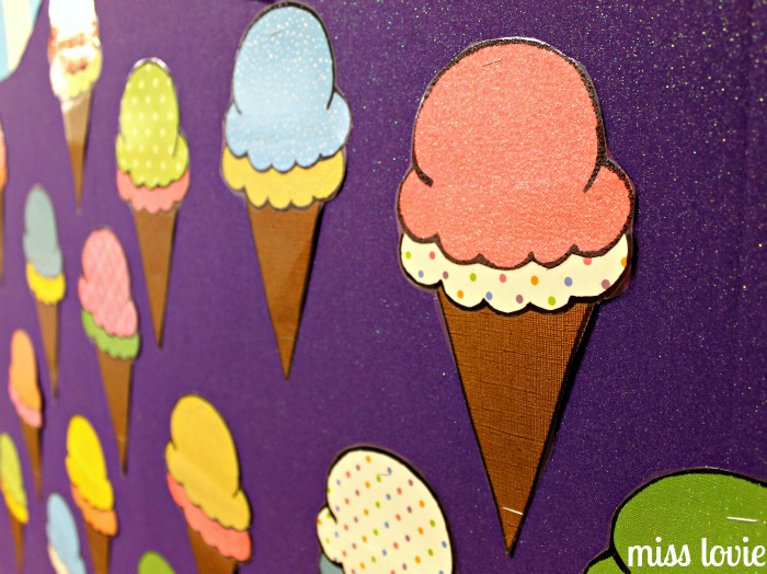 Miss Lovie Ice Cream Bulletin Board and Ruffle Border Tutorial