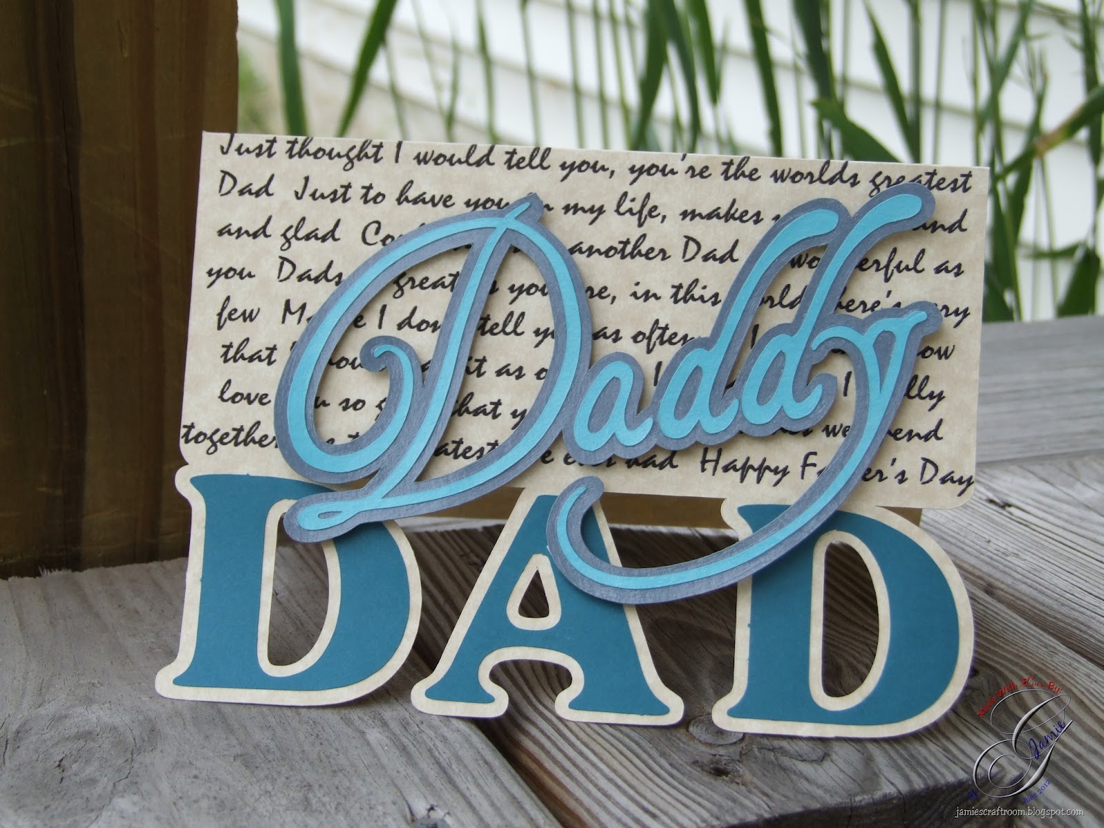 Jamie's Craft Room: Father's Day Card 2012