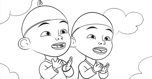 Mewarna Gambar Upin Dan Ipin - B Warna
