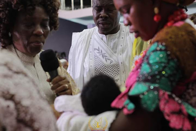 Photos: Nigerian pastor and wife welcome their first child after 22 years of marriage