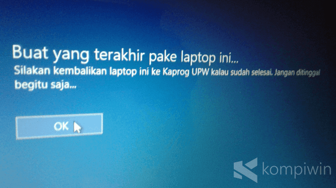 windows 10 pesan login screen