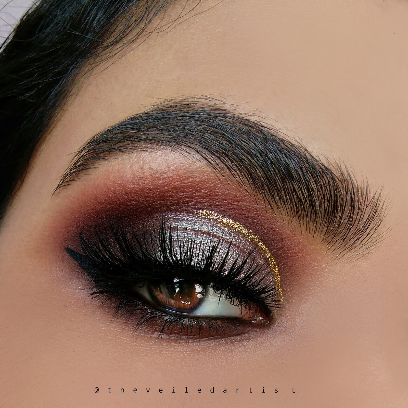 Cool Toned Glitter Cut Crease Tutorial The Veiled Artist