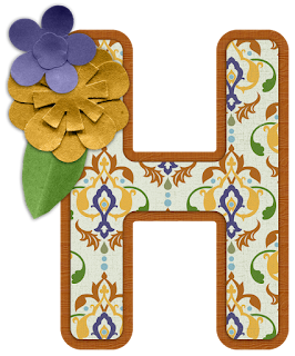 Abecedario con Flores de Papel. Alphabet with Paper Flowers.