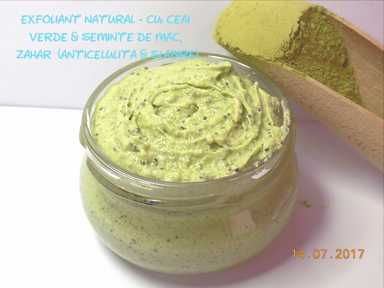BEAUTICIAN.STELA HANDMADE ,,KIWI'' Exfoliant natural cu ceai verde