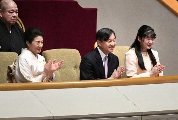 The 58th Agriculture, Forestry and Fishery Festival Awards. Emperor Naruhito, Empress Masako and Aiko visited Ryogoku Kokugikan