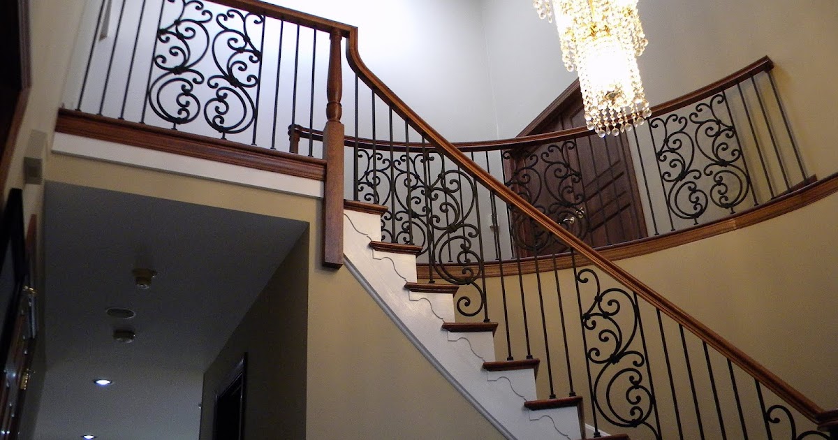 Wood Stairs and Rails and Iron Balusters Custom Stairs And Rails Iron
