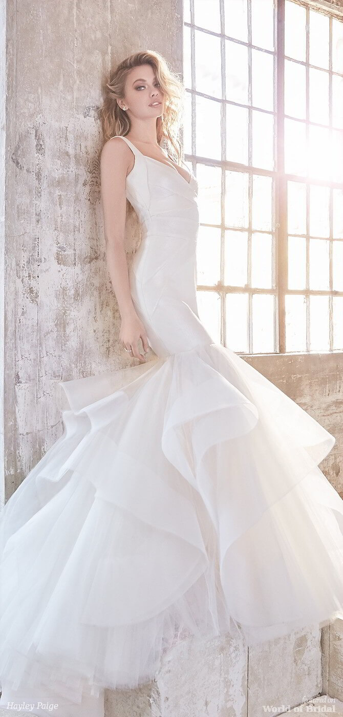 hayley paige fit and flare wedding dress