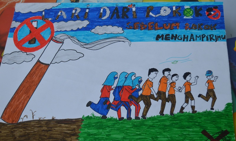 Poster anti rokok karya siswa sma