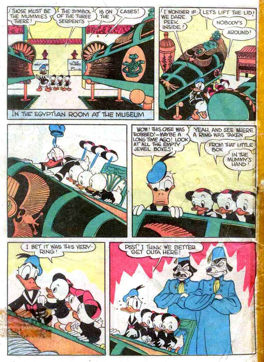 Donald Duck Four Color Comics #29 - Carl Barks 1940s dell comic book page art