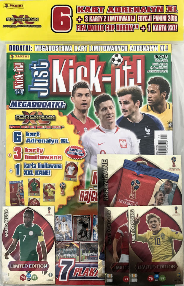 LIMITED CARDS ...READ DESCRIPTION!!! Panini Magazine JUST KICK-IT !
