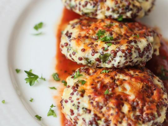 Chicken And Quinoa Baked Steaks 