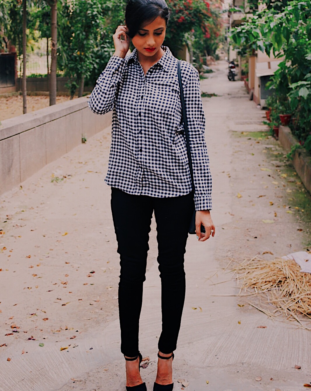 express gingham shirt