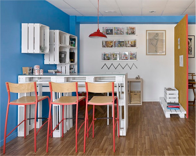 Escritório tem linda decoração com reciclagem. Blog Achados de Decoração decoracao-com-reciclagem