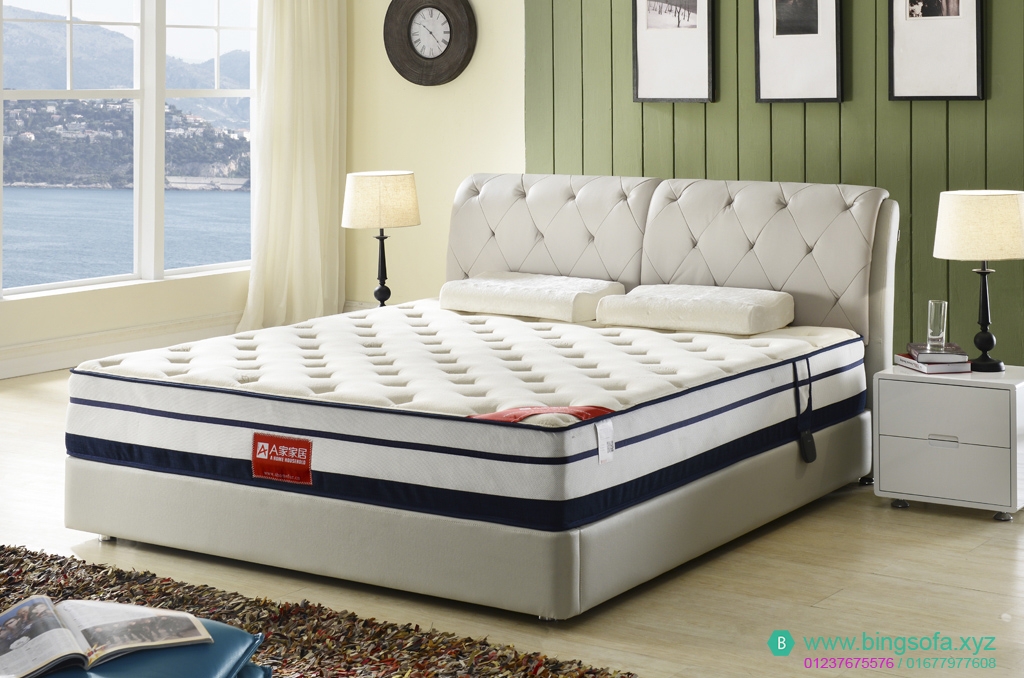 Giường ngủ bọc nệm vải hiện đại cao cấp GN17