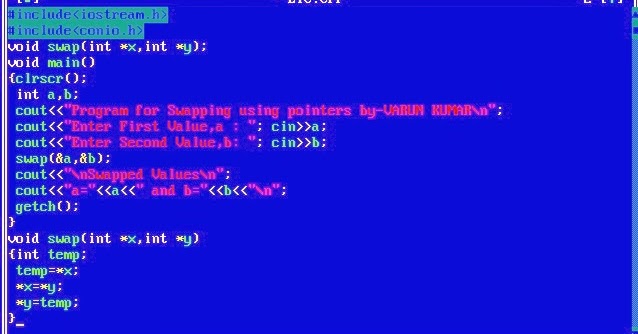 C++ Programming: Program To Swap Values By Passing Pointers...