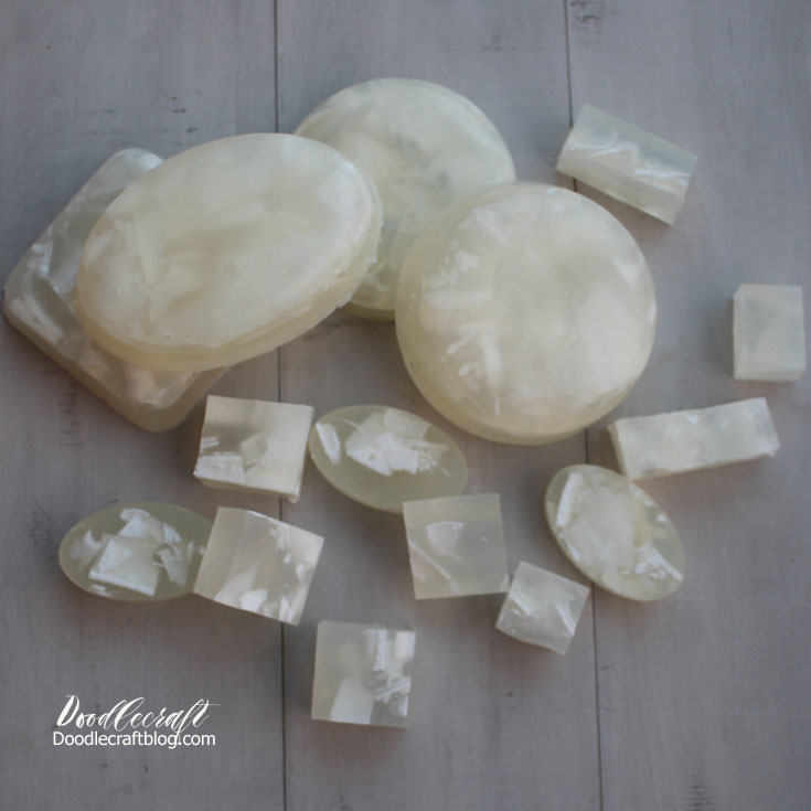 Marbled Soap with Soap Shavings!