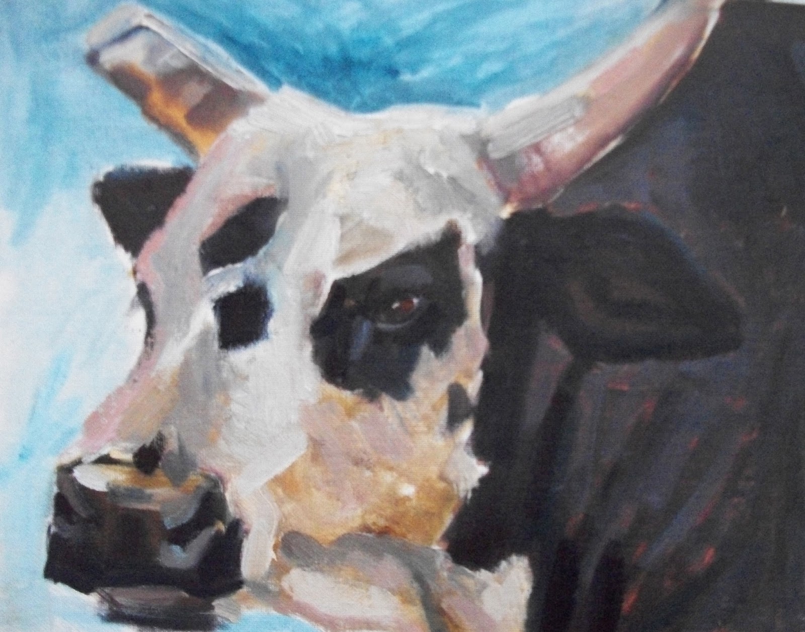 Daily Painters Of Colorado NWSS Rodeo Bull "Marmaduke"by artist Susan Bell