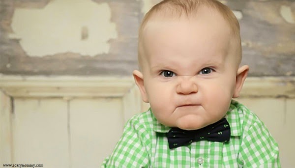 Photo bébé élégant en colère 