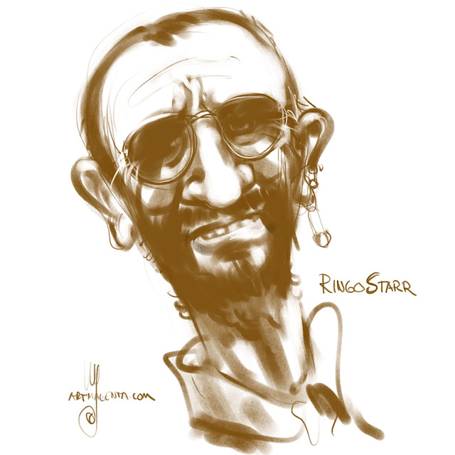 Ringo Starr caricature by Artmagenta