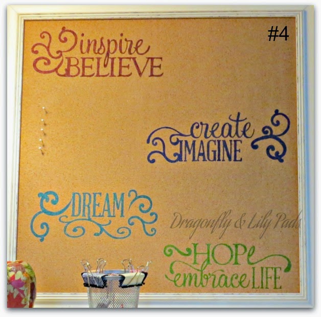 DIY Inspiration Board, Silhouette Cameo, Stencils, Contact Paper, Cork Board