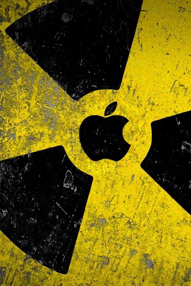 Radioactive Apple Sign  Android Best Wallpaper