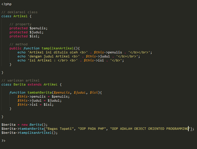 OOP (Object Oriented Programming) pada PHP - Sekolah Kode