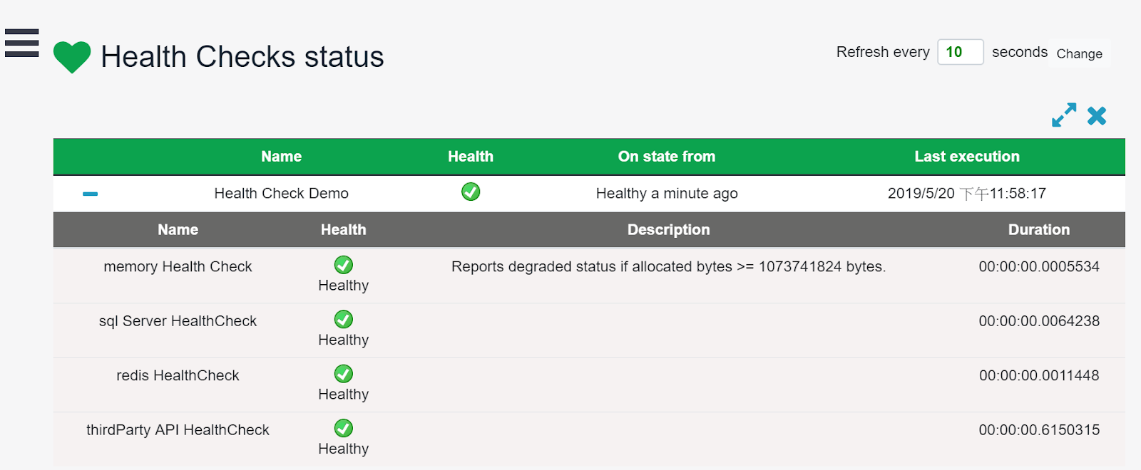 如何設定 Core 健康檢查（Health Check）功能 Health Check UI m
