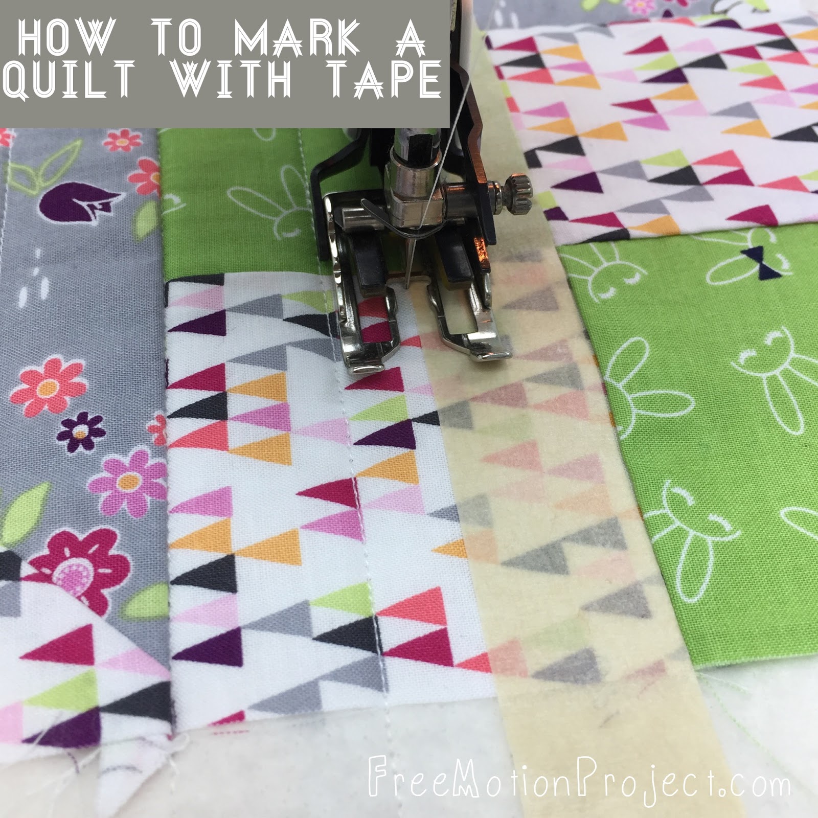 The Free Motion Quilting Project Masking Tape Marking a Quilt from