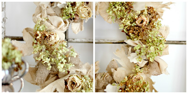 DIY hydrangea wreath