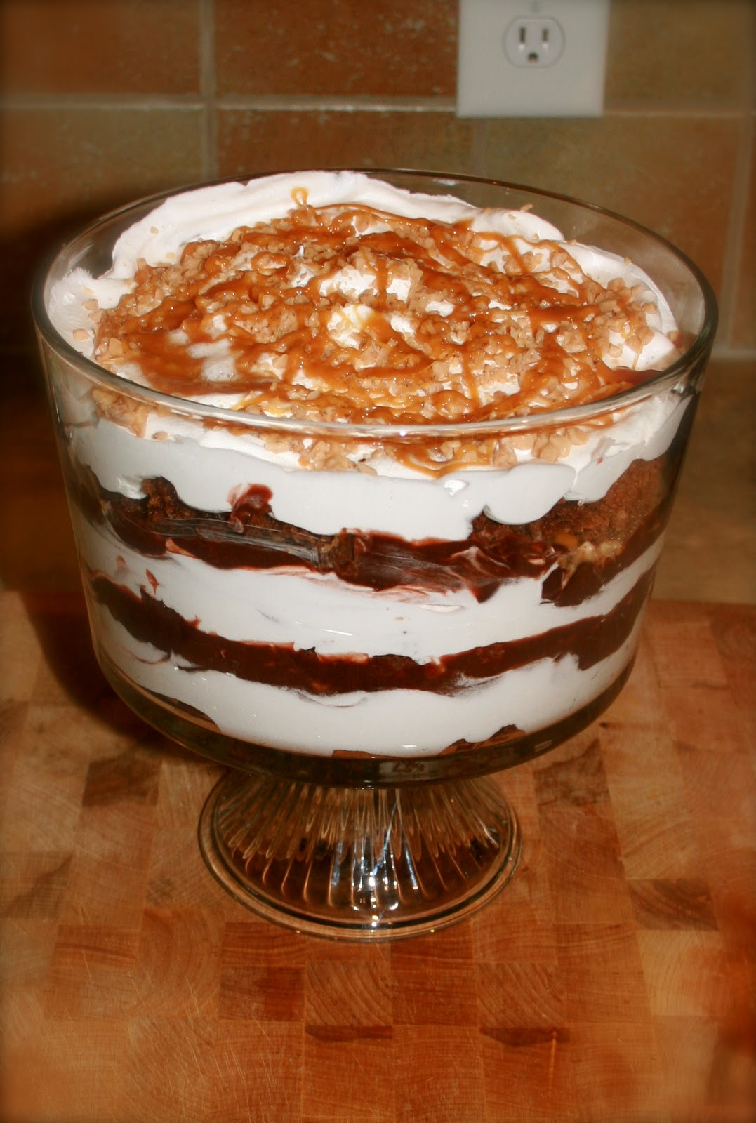 sugar & spice Chocolate, Caramel, and Toffee Trifle