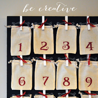 holiday countdown tutorial on Creative Bag's blog