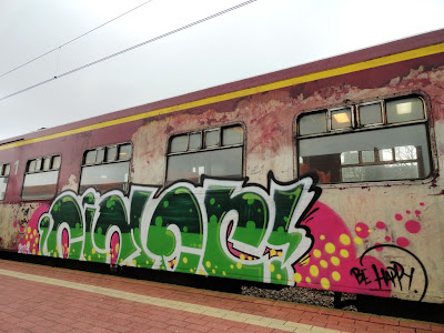 graffiti art on train