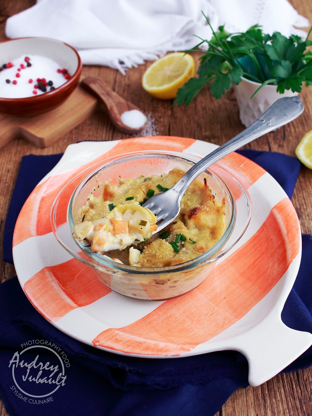 Gratin de Haddock, pommes de terre et poireaux Petit Bec Gourmand