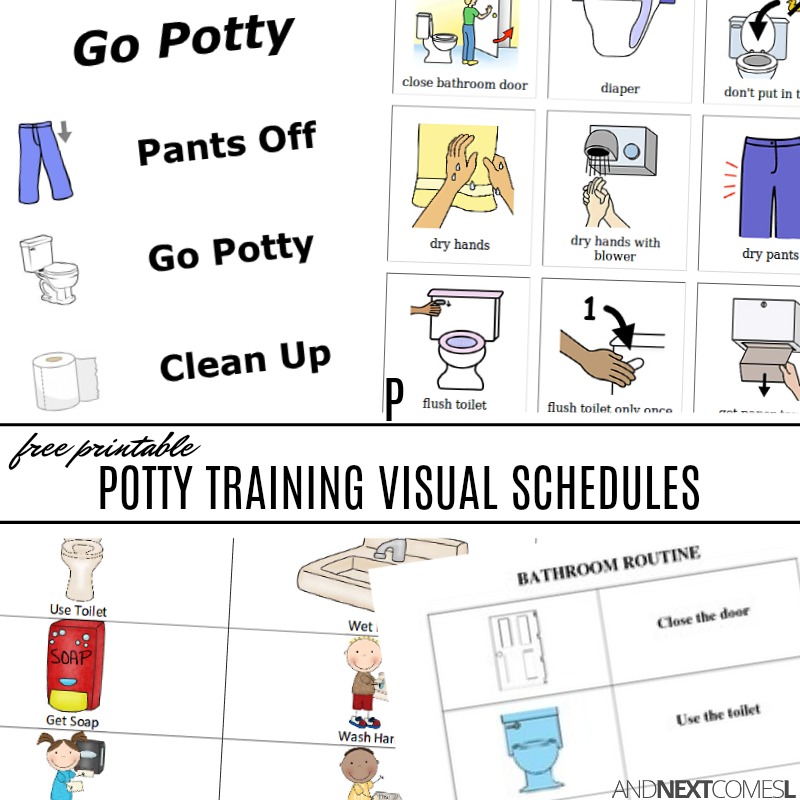 Potty Training Visuals Printable - Printable World Holiday